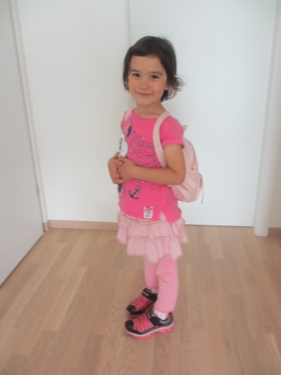 Ale is all ready for her very first ballet class